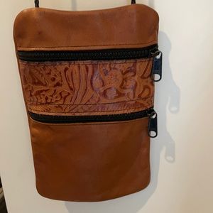 Leather cross body bag